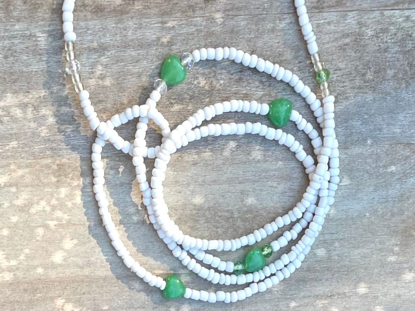 White Waist Bead Jade Gemstones