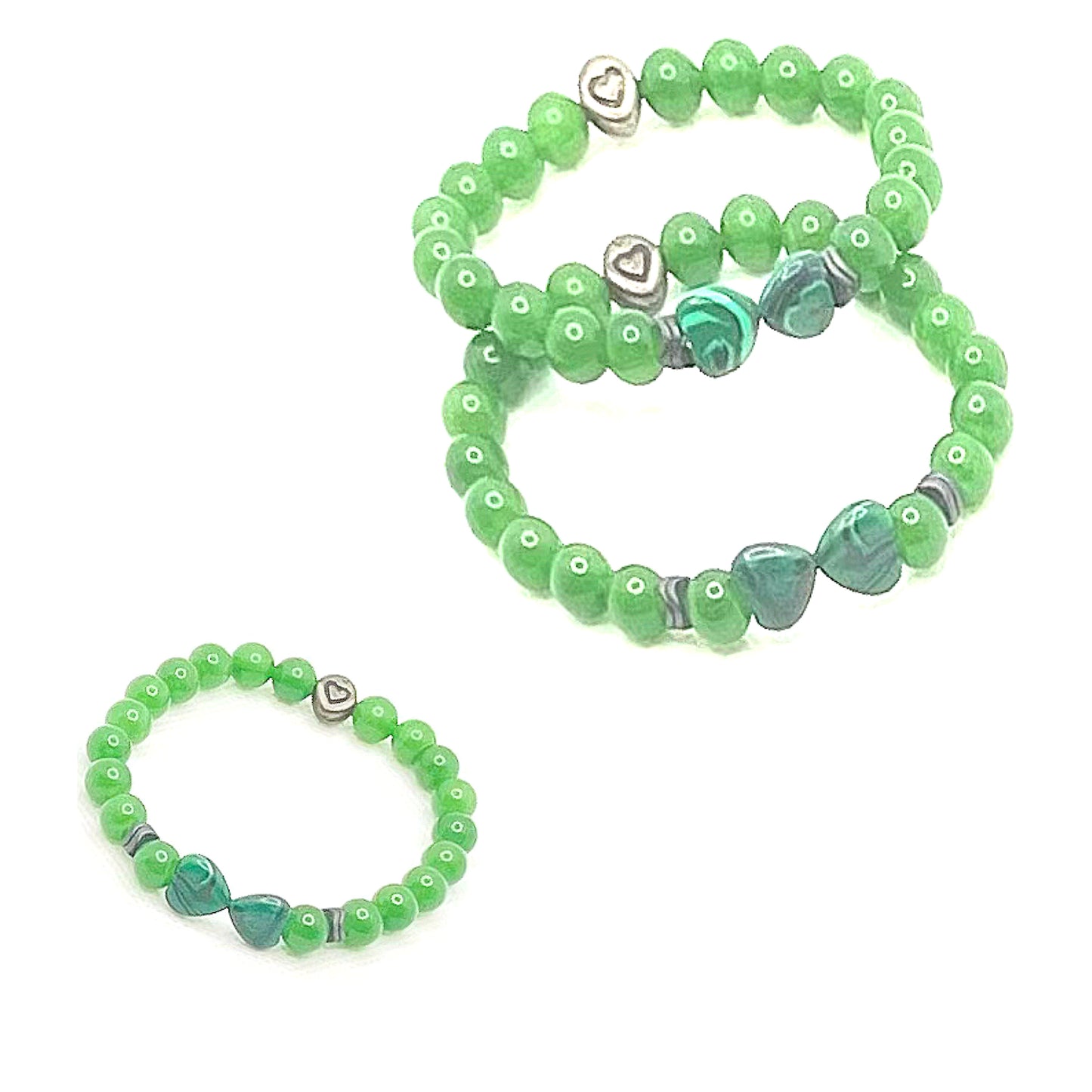 Jade Heart Natural Gemstone Bracelet