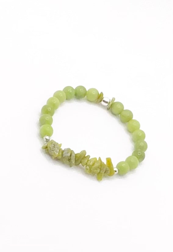 Jade (Green) with Chipped Natural Gemstone Bracelet