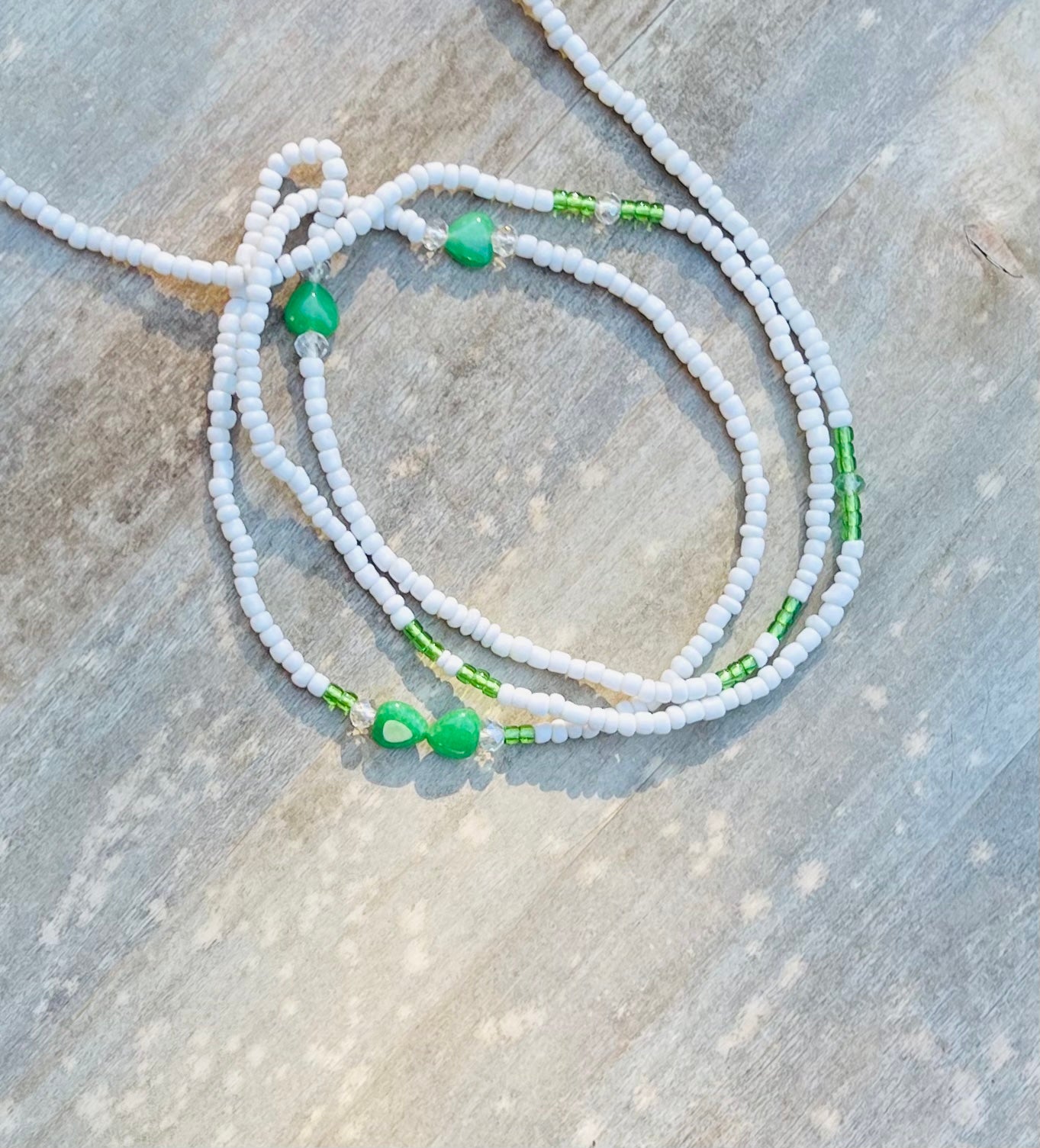 White Waist Bead Jade Gemstones