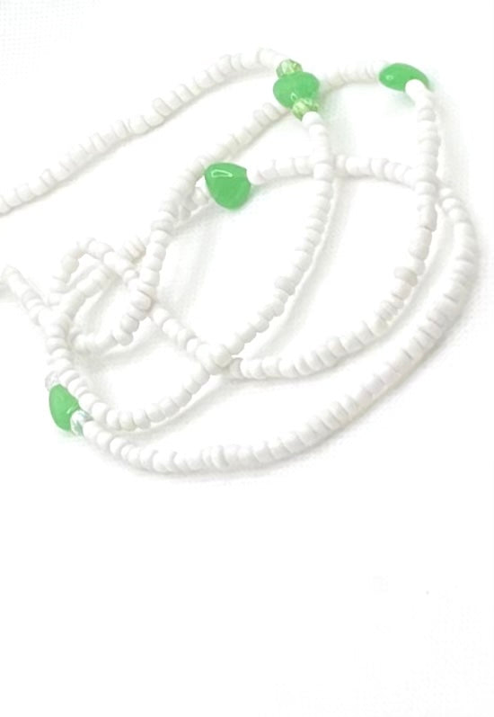 White Waist Bead Jade Gemstones