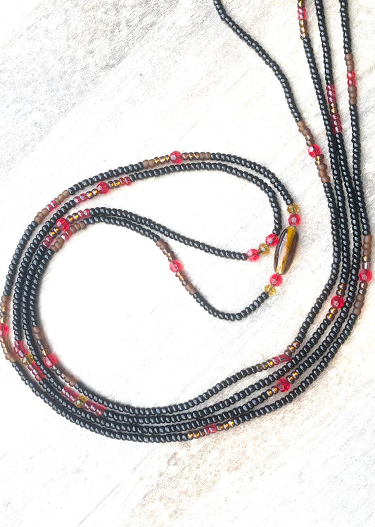 Black & Red Jewel’s Waist Bead