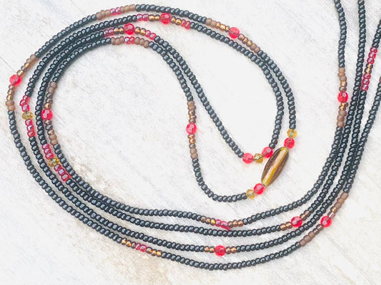 Black & Red Jewel’s Waist Bead