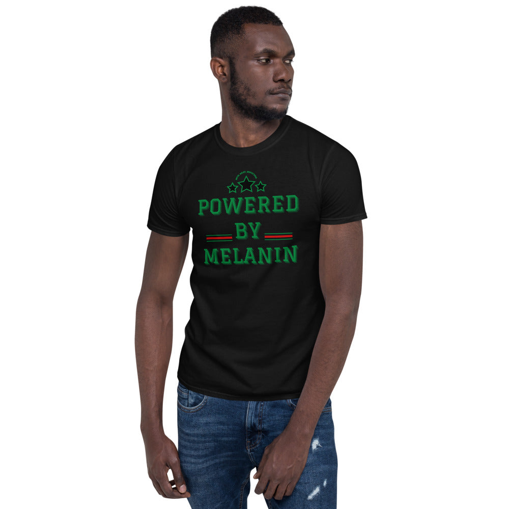 “Green Powered by Melanin” Unisex Statement Tee