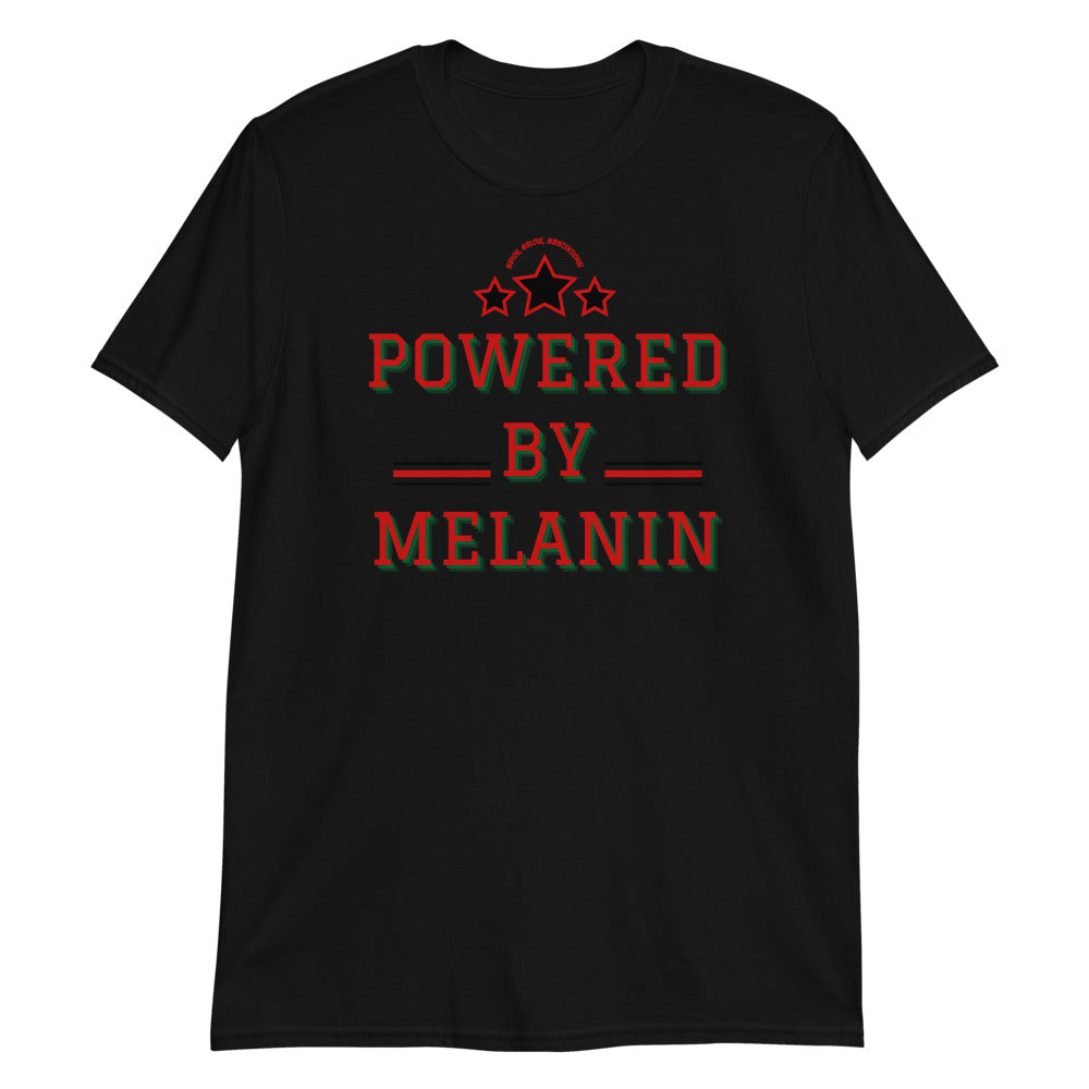 “Red Powered by Melanin” Unisex Statement Tee