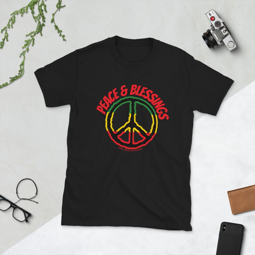 “Peace & Blessings” Unisex Statement Tee