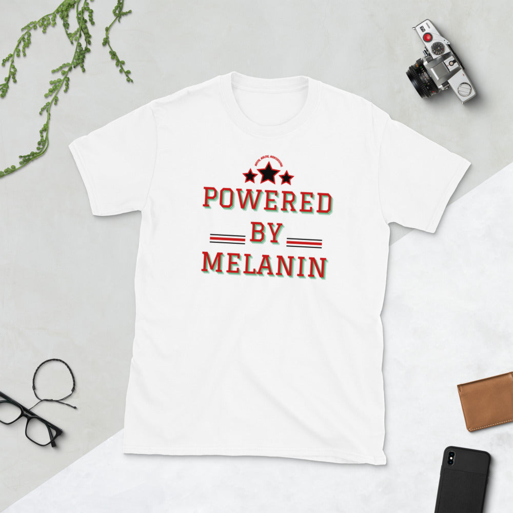“Red Powered by Melanin” Unisex Statement Tee
