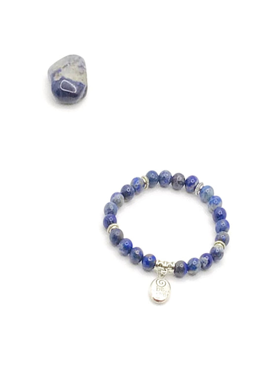 Lapis Lazuli Natural Gemstone with βBe Youβ Charm Bracelet