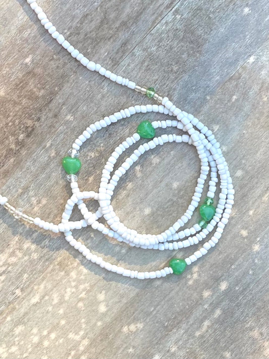White Waist Bead Jade Gemstones