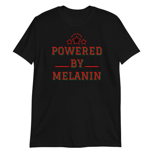 “Red Powered by Melanin” Unisex Statement Tee